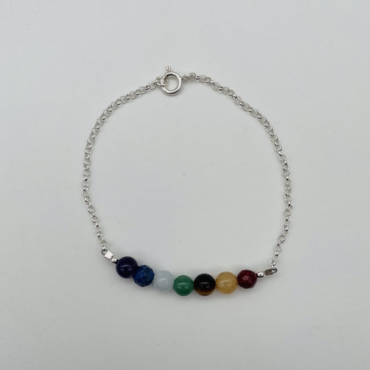 ST1747BL Chakra Bracelet 8"