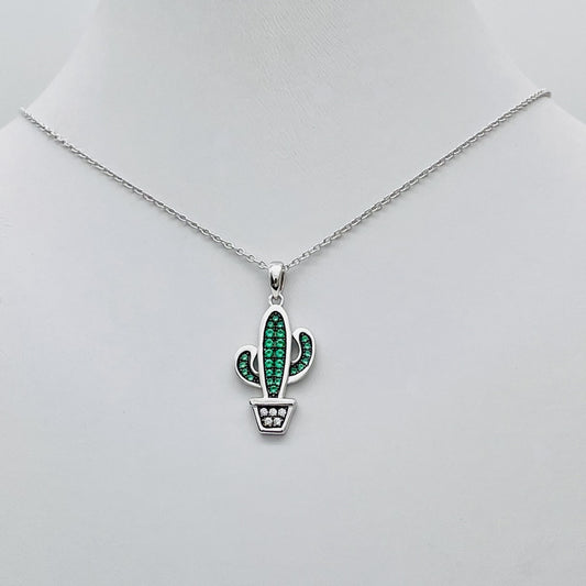 Z1612 Cactus Necklace 18"