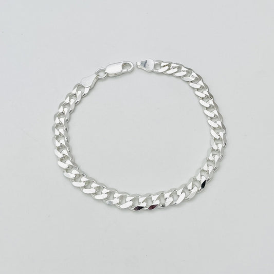S1374BL Curb Link Bracelet  7mm. X 8"