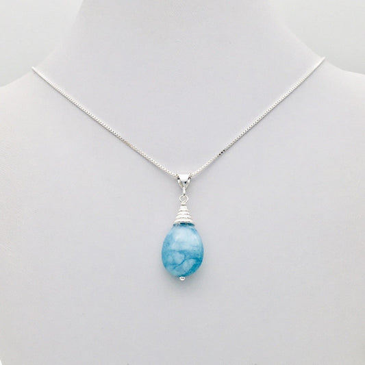 ST1441 Larimar Necklace 18"