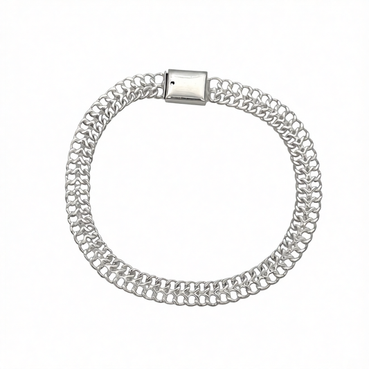 S1947 Double Curb Bracelet 8mm. X 7"