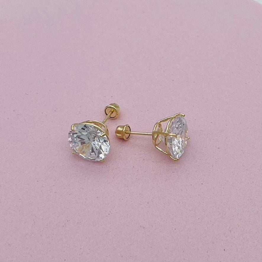 G187 14K gold Earrings 8mm.