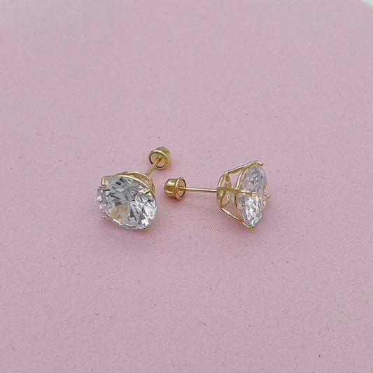 G187 14K gold Earrings 8mm.