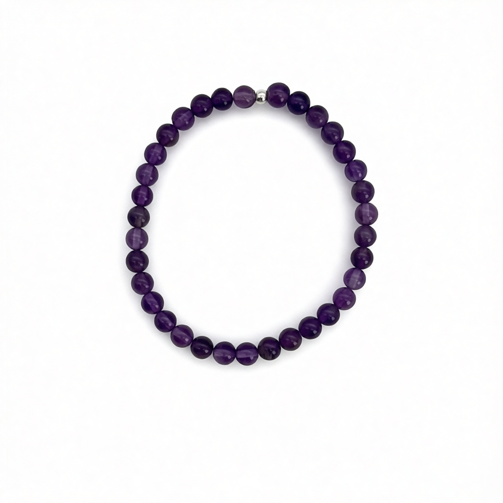 CH1014BL Amethyst Bracelet 4mm. 6"