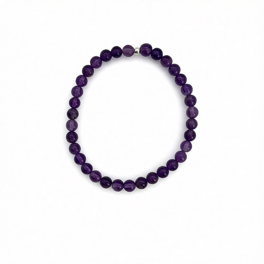 CH1014BL Amethyst Bracelet 4mm. 6"