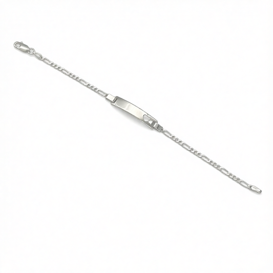 CH1011 Figaro Bracelet With Heart 6"