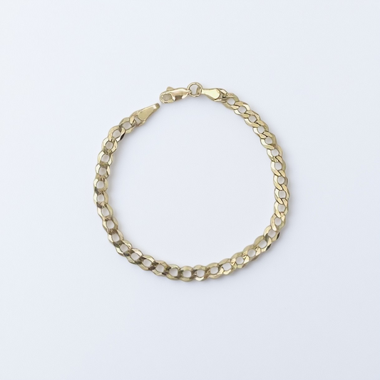 14KG458 Curb Link Bracelet 5mm. X 8"