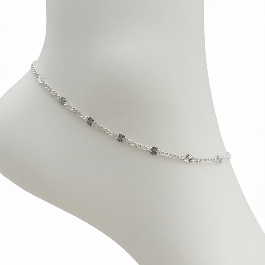 S1929 Anklet Curb Star 2.1mm. X 9.5"