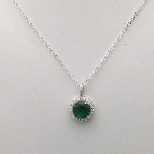 Z1019 Emerald Necklace 18"