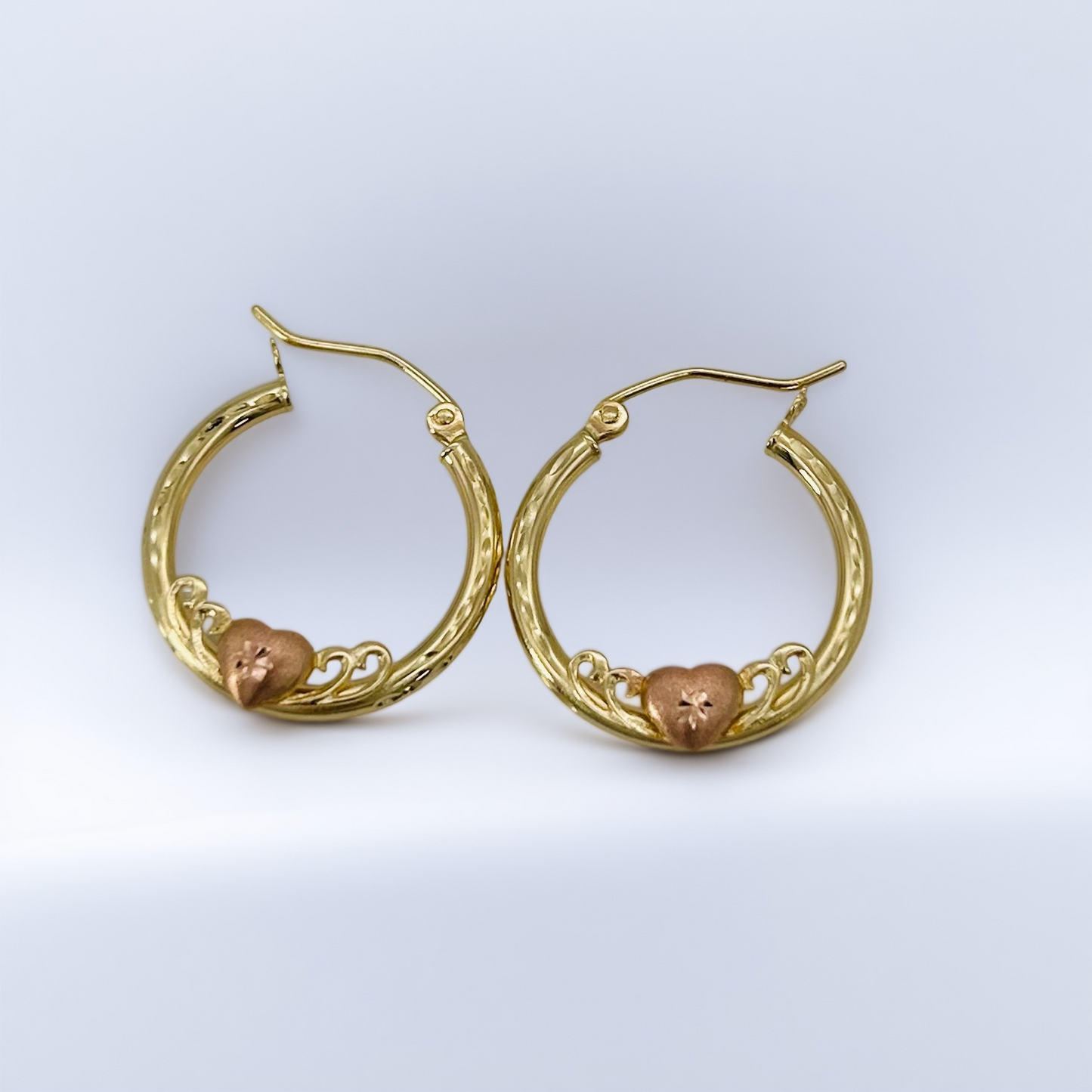 G420 14K Gold Hoop Earrings  2mm. X 20mm.