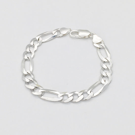 S1268BL Super Flat Figaro Bracelet 8mm. X 7"