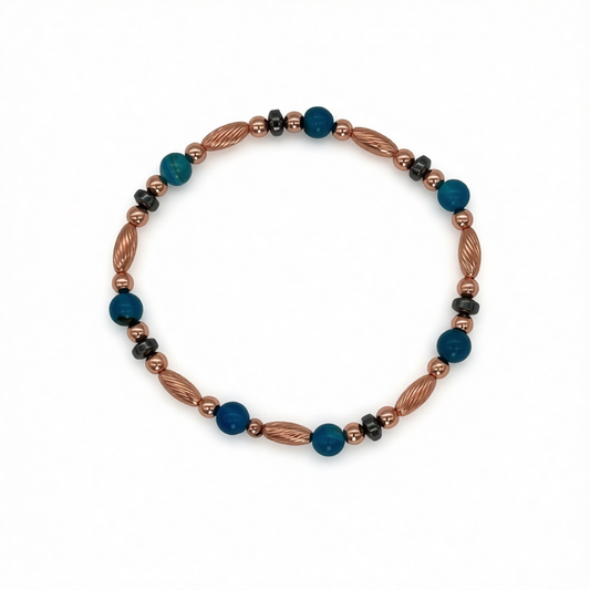 CO20 Blue Agate Bracelet 7.5"