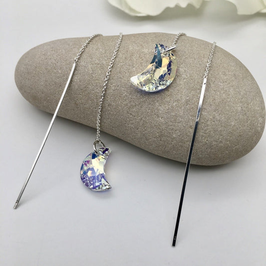 C1187SW Moon Thread Earrings