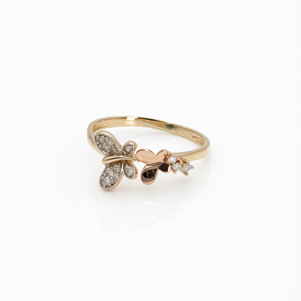 14KG493R Butterflies Ring #8