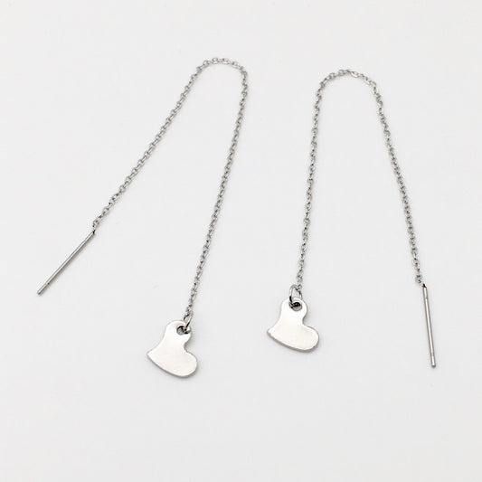 SS1082ER Heart Thread Earrings