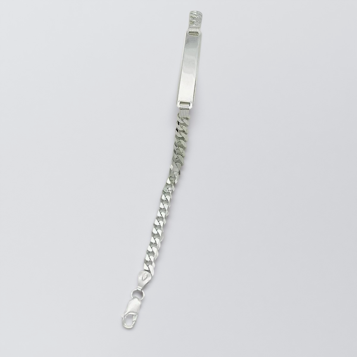 S1890 Super Flat Curb Link ID Bracelet 5mm. X 8"