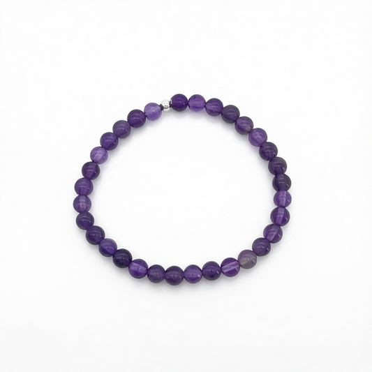 CH1014BL Amethyst Bracelet 4mm. 5.5"
