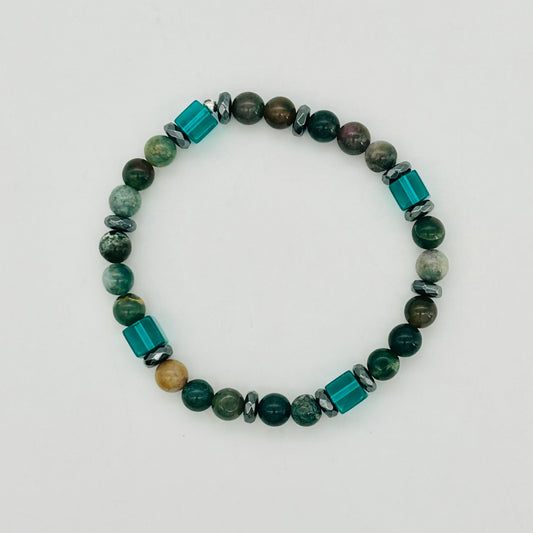 ST1978 Green Jasper Bracelet 7"