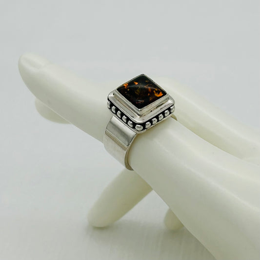 ST1976 Amber Ring #7.5