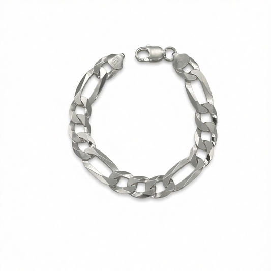 S1936 Super Flat Figaro Bracelet 10.6mm.  X  8"