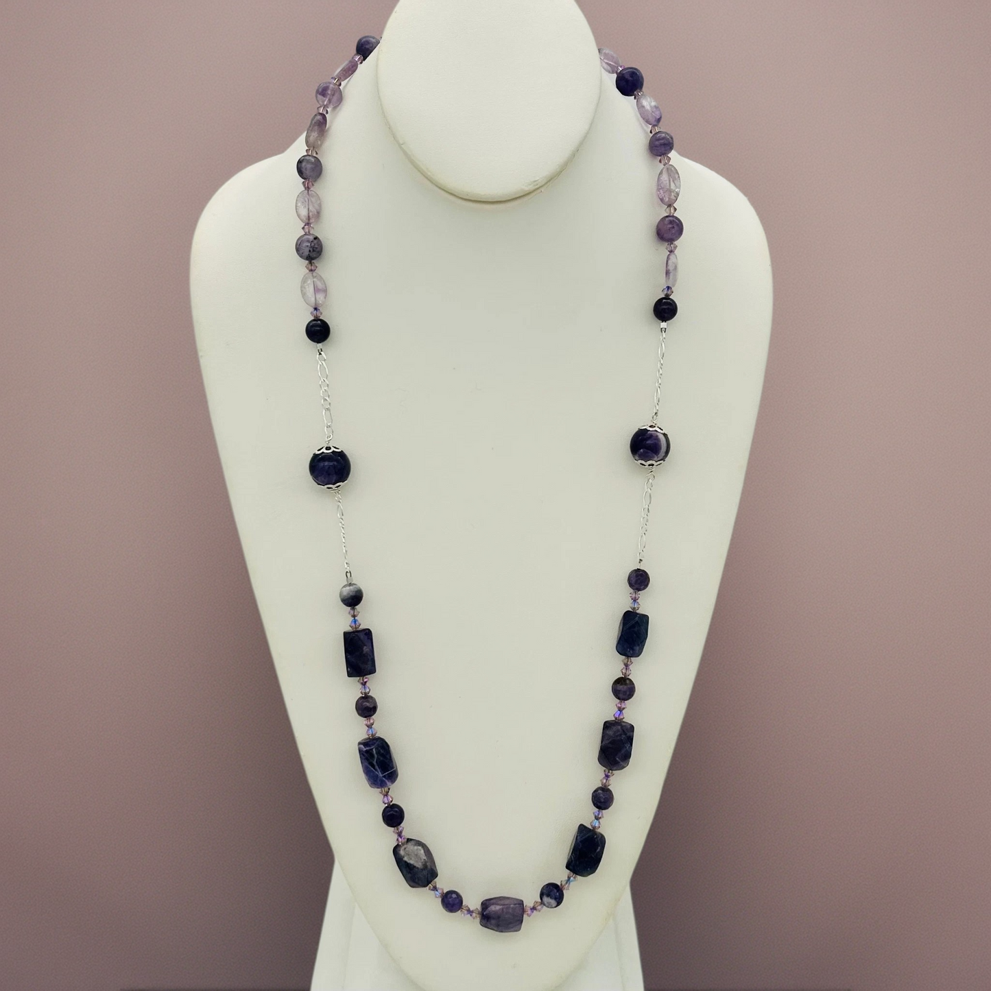 ST1550 Amethyst Necklace 30"