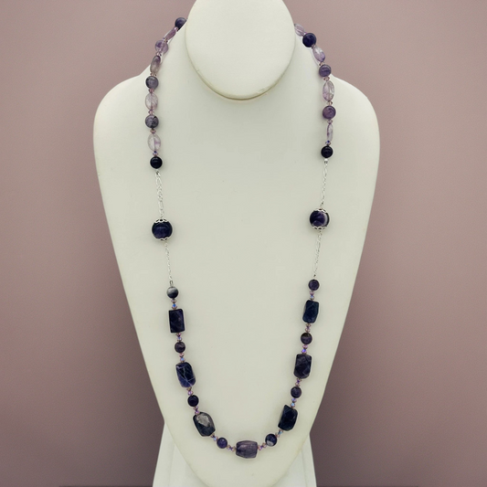 ST1550 Amethyst Necklace 30"