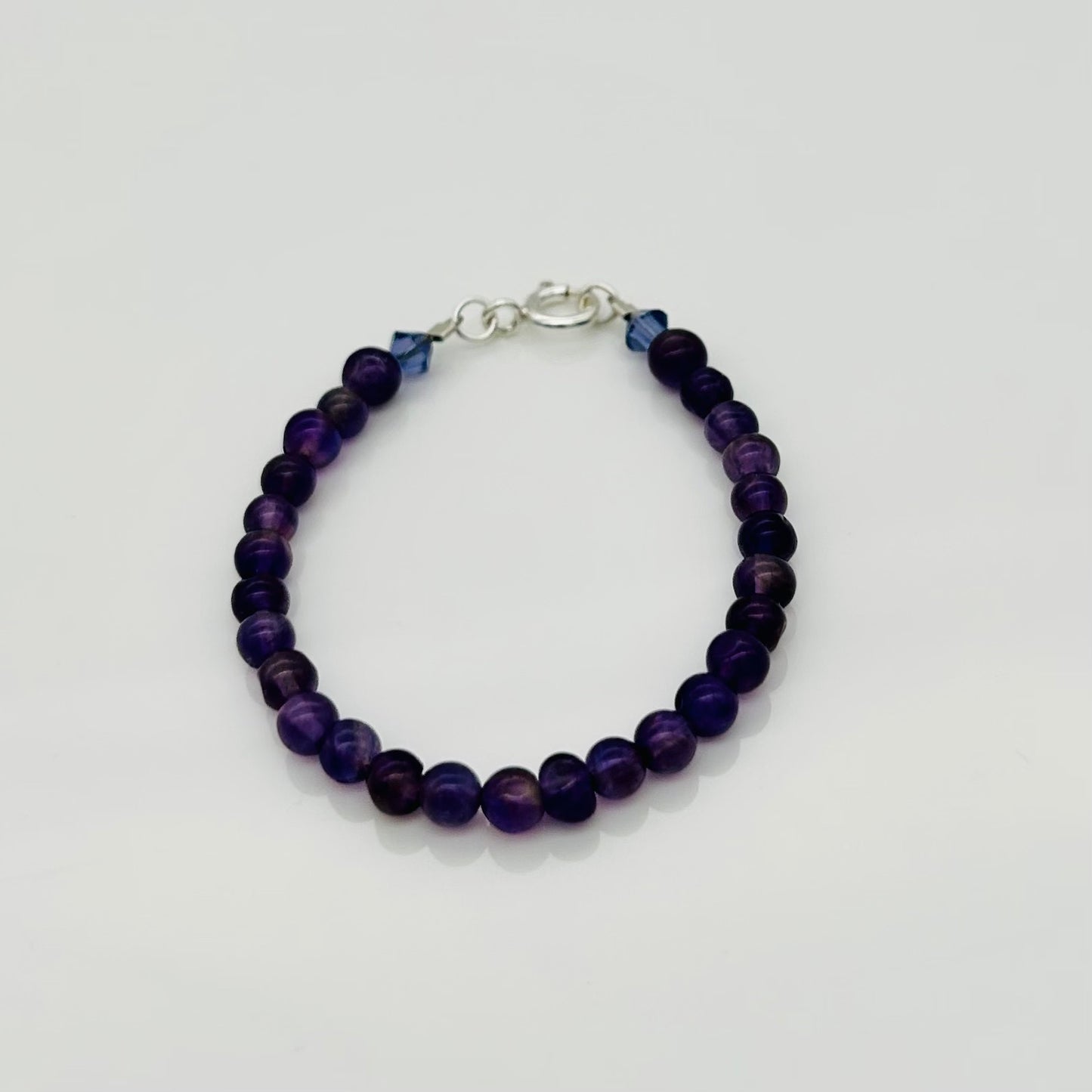 CH994BL Amethyst Bracelet  4mm. x 6"