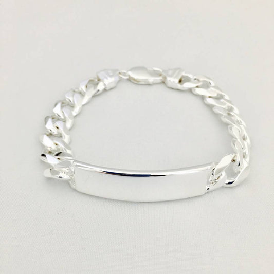 S1085BL Curb ID Bracelet 10mm. X 9"