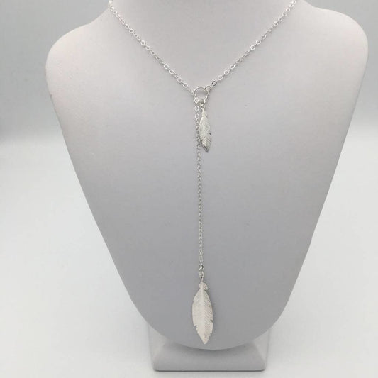 S1381 Feathers Necklace 22"