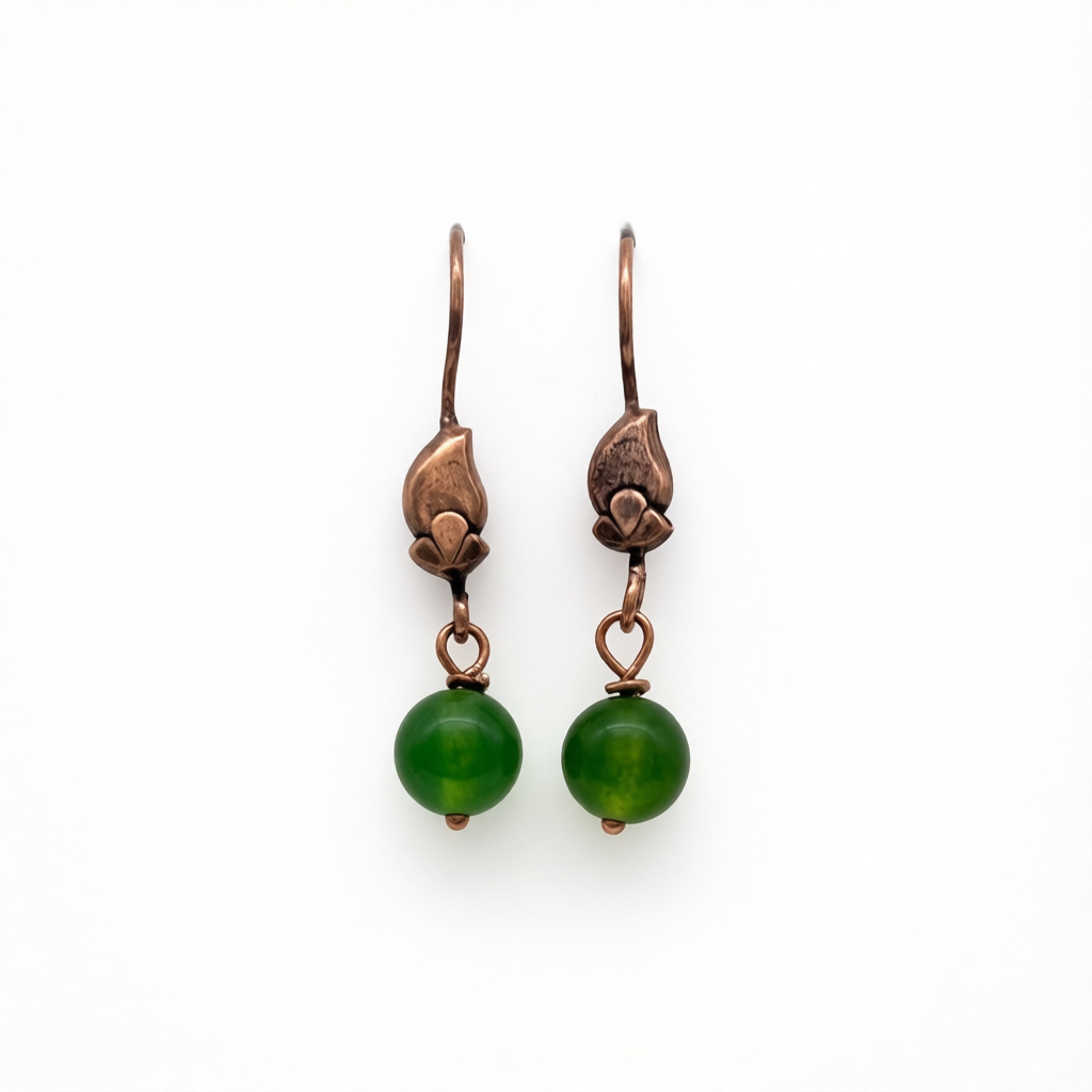 CO22 Copper & Jade Earrings