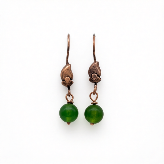 CO22 Copper & Jade Earrings