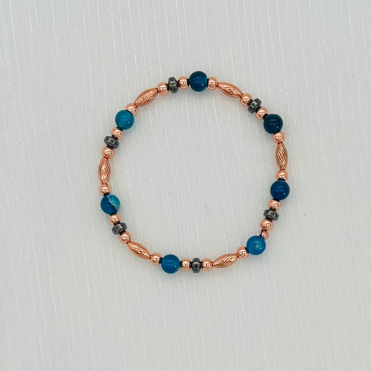 CO20 Blue Agate Bracelet 7"