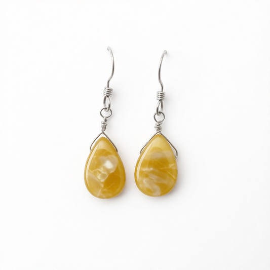 SH1026 MOP Earrings Yellow