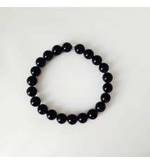 ST1152BL Black Onyx Bracelet 8mmX8"
