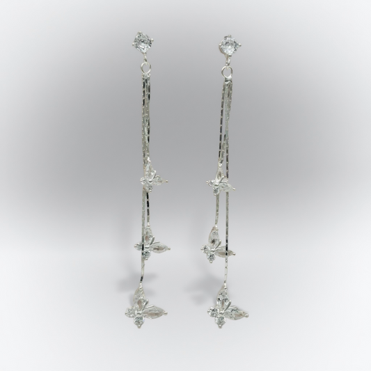 Z1626ER Butterflies Earrings 70mm. Long