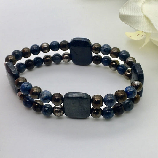 ST1412BL Dumortierite Bracelet 7"
