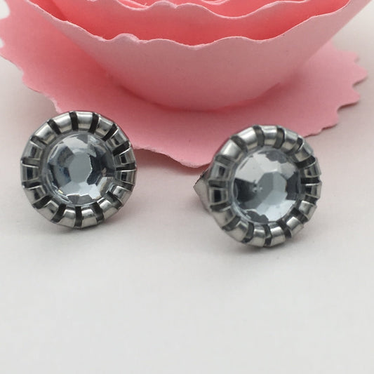 SS1175 Clear Earrings 10mm.