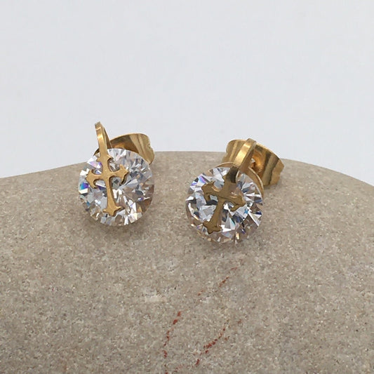 SS979ER Gold Plated Cross