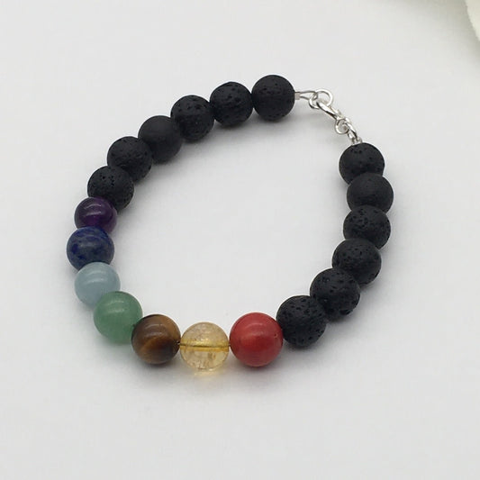 ST1320BL Chakra Bracelet  8mm. x 7"
