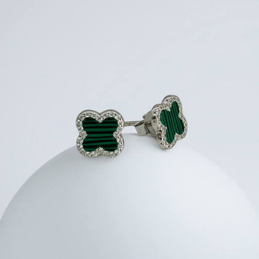 ST1957 Malachite Earrings 8mm.