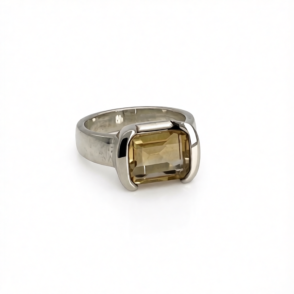 ST1680R Lemon Quartz Ring # 7