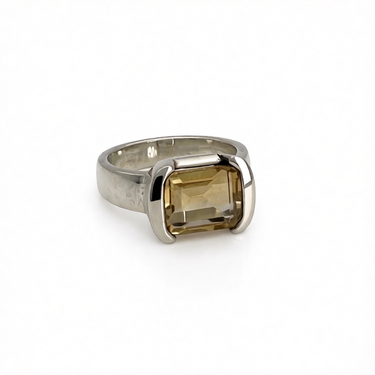 ST1680R Lemon Quartz Ring # 7