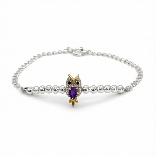 Z1936 Owl Bracelet 7"