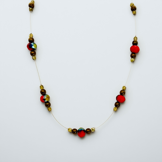 C1474 Red Necklace 18"