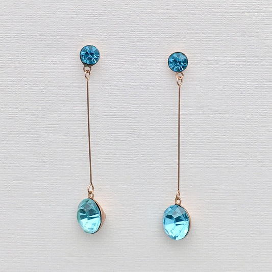 SS955ER Gold Plated Turquoise Earrings