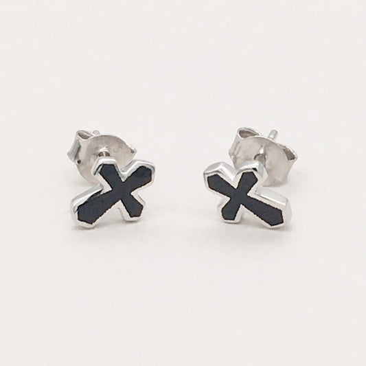 S1571 Cross Earrings 8mm.X 6mm.