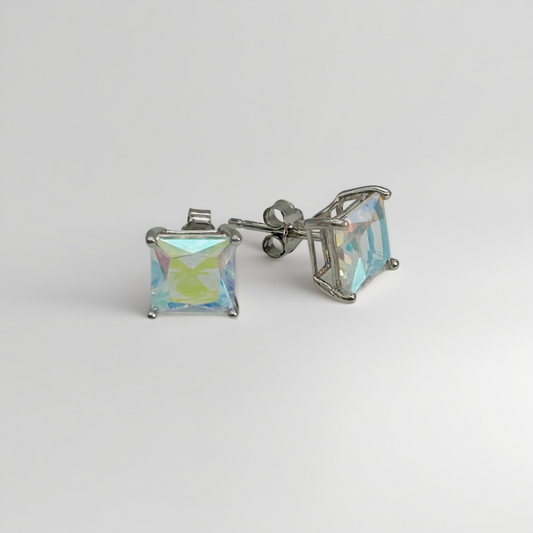 Z1881 Rainbow Earrings 7mm.