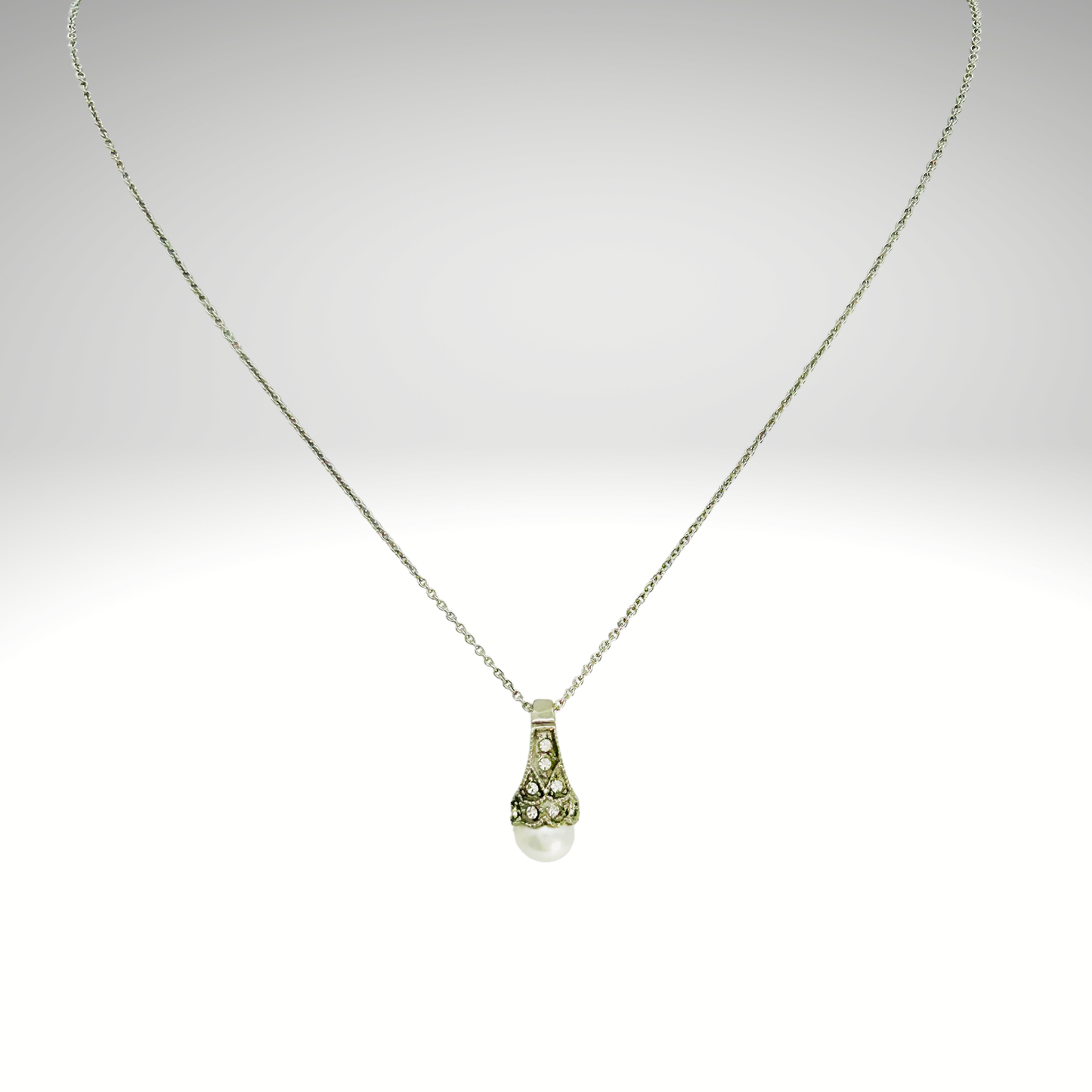 SS1522 freshwater Pearl Necklace 18"