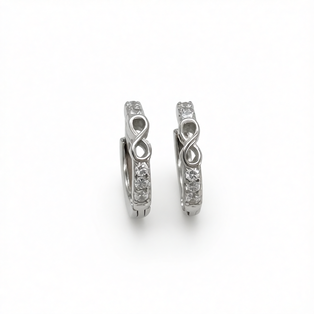 Z1942 Infinity Huggie Earrings 13mm.