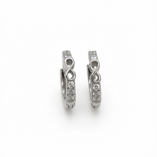 Z1942 Infinity Huggie Earrings 13mm.
